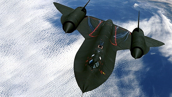 schwarzes Stealth-Flugzeug, Flugzeuge, Jets, Lockheed SR-71 Blackbird, Lockheed, Militärflugzeug, HD-Hintergrundbild HD wallpaper