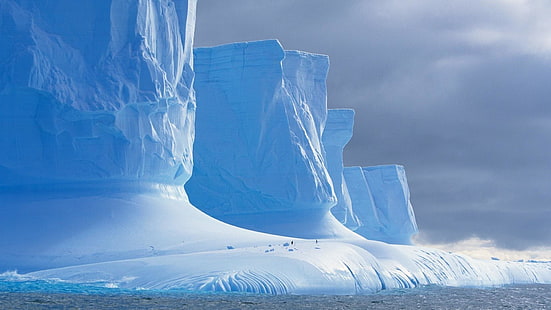 溶ける、尖った、ゲルラシュstrai、チャンネル、南極大陸、南極、氷河、水、氷河地形、氷山、極地の氷冠、氷冠、凍結、氷、北極、海氷、北極海、 HDデスクトップの壁紙 HD wallpaper