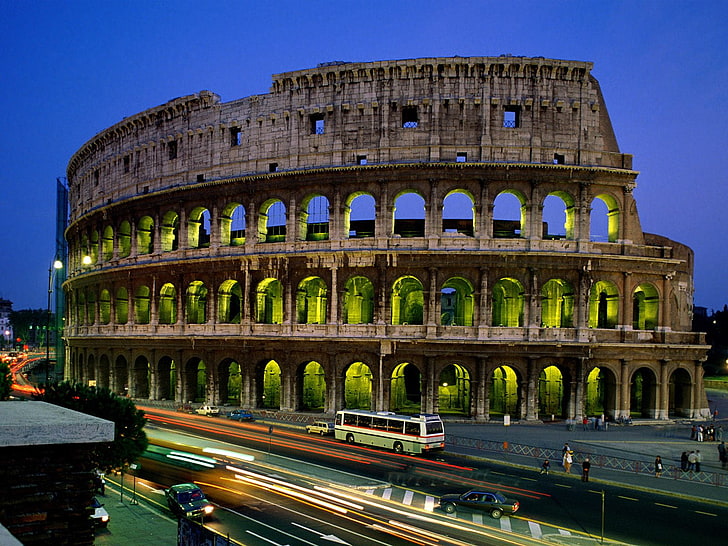 Colisée, Rome, Italie, le Colisée, Grèce, paysages urbains, Colisée, Rome, Italie, Fond d'écran HD