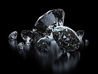 fragmento de diamante claro, piedras, corte, diamantes, Fondo de pantalla HD HD wallpaper