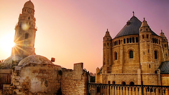 Иерусалим, Израиль, здания, духовные, религиозные, город, HD обои HD wallpaper