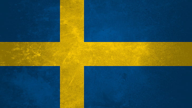 drapeau, Suède, Fond d'écran HD