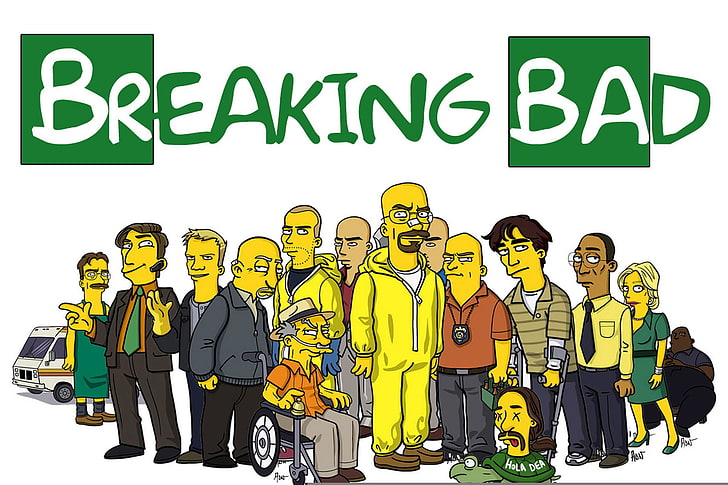 Breaking Bad dijital duvar kağıdı, Breaking Bad, The Simpsons, HD masaüstü duvar kağıdı