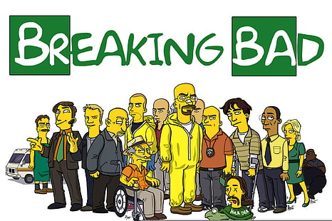Breaking Bad dijital duvar kağıdı, Breaking Bad, The Simpsons, HD masaüstü duvar kağıdı HD wallpaper