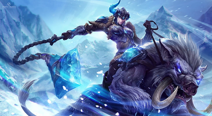 League Of Legends Sejuani, purple dressed game character digital wallpaper, Games, Other Games, HD wallpaper