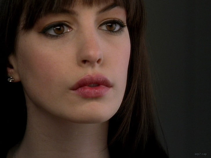 twarz kobiety, Anne Hathaway, Diabeł ubiera się u Prady, Tapety HD