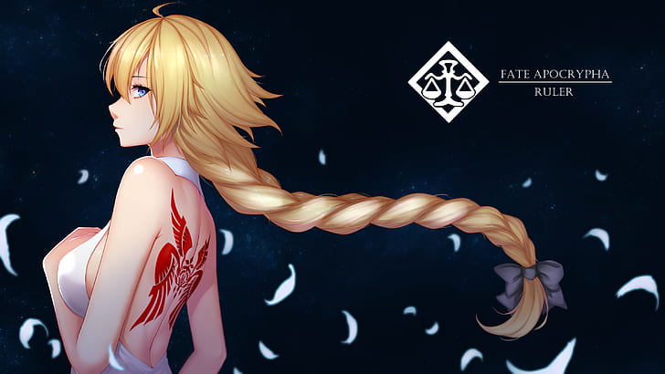 blondin, Fate Series, anime-tjejer, FateApocrypha, FateGrand Order, Ruler (FateGrand Order), anime, HD tapet
