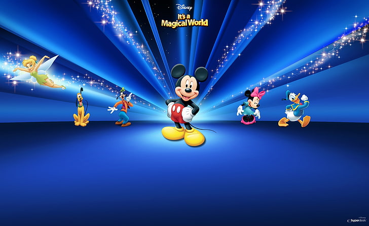 Disney Characters Dark Blue, Mickey mouse and friends wallpaper, Cartoons, Old Disney, Blue, Dark, Disney, Characters, HD wallpaper