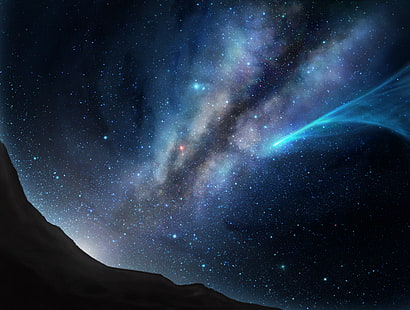 Научная фантастика, Звезды, Звездное небо, HD обои HD wallpaper
