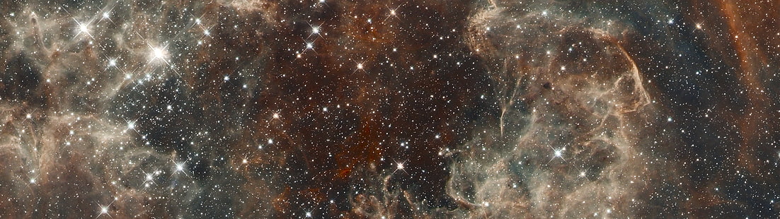 cielo stellato, display multiplo, spazio, stelle, colorato, universo, galassia, Sfondo HD HD wallpaper