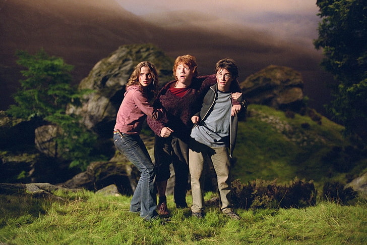 Harry Potter, Harry Potter e o Prisioneiro de Azkaban, Hermione Granger, Ron Weasley, HD papel de parede