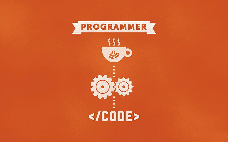 Programador, programador código ilustração digital, tipografia, 1920x1200, código, café, programador, HD papel de parede