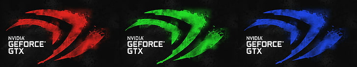 Logotipo de NVIDIA Geforce GTX, Nvidia, GeForce, collage, Fondo de pantalla HD