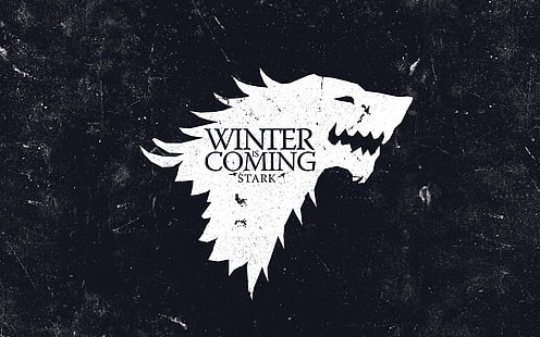 Winter is Coming Stark-logotyp, Game of Thrones, House Stark, sigils, TV, HD tapet HD wallpaper