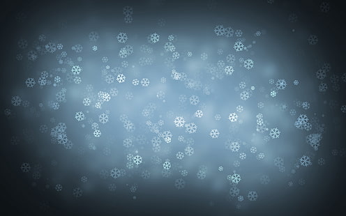 снежинки, снег, снежинка, стиль, зима, фон, блики, HD обои HD wallpaper