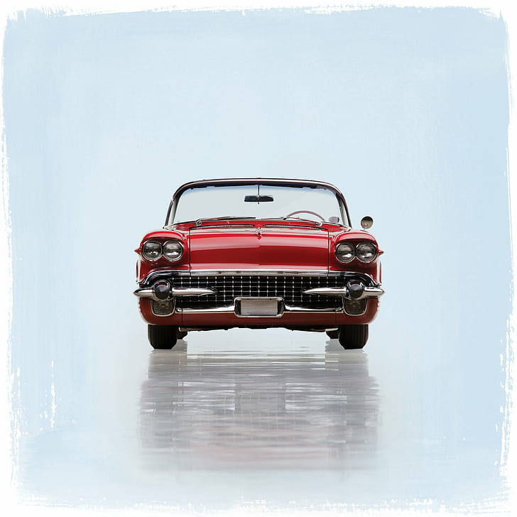 1958 ، بياريتز ، كاديلاك ، قابلة للتحويل ، إلدورادو ، فاخرة ، نموذج أولي ، سيارة أحلام المطر ، ريترو، خلفية HD
