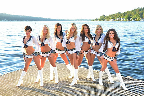 Cheerleader, Fußball, NFL, Seahawks, Seattle, HD-Hintergrundbild HD wallpaper