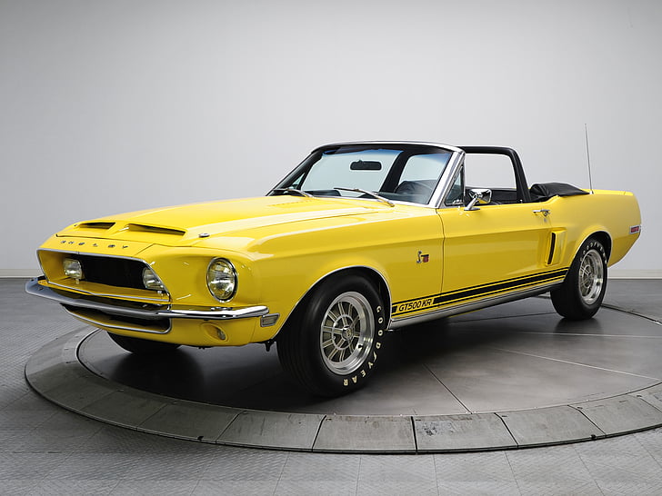 1968, classic, convertible, ford, gt500, gt500 kr, muscle, mustang, shelby, HD wallpaper