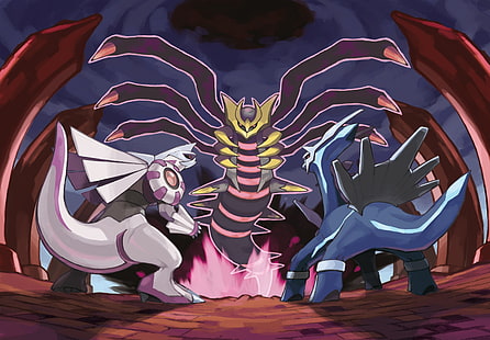 Pokémon, Dialga (Pokémon), Giratina (Pokémon), Legendäres Pokémon, Palkia (Pokémon), HD-Hintergrundbild HD wallpaper