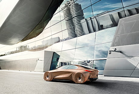 samochody przyszłości, BMW Vision Next 100, supersamochody, Tapety HD HD wallpaper