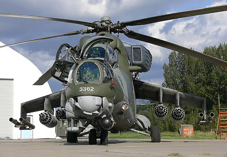 mi 24 tył, helikoptery, wojsko, Tapety HD HD wallpaper