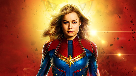 Película, Capitán Marvel, Brie Larson, Fondo de pantalla HD HD wallpaper