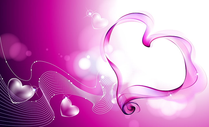 Abstract Valentine Hearts, purple heart vector art, Holidays, Valentine's Day, Abstract, Hearts, Valentine, valentine hearts, abstract valentine hearts, HD wallpaper