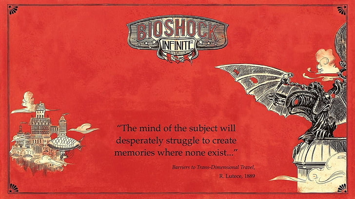 Bioshock Infinite Vektorgrafik, BioShock, BioShock Infinite, Kolumbien, Rapture, Songbird (BioShock), Videospiele, Zitat, Elizabeth (BioShock), HD-Hintergrundbild