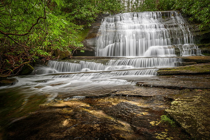 time lapse photography of falls, pisgah national forest, pisgah national forest, Waterfall, Creek, Pisgah National Forest, on Top, Flickr, Photos, time lapse photography, geo, lat, lon, geotagged, Falls  North Carolina, Pisgah Forest, United States, USA, Air, Brevard, Butter, Gap, Trail, Cascada, Cascade  Creek, Falling Water, Landscape, March, Mist, Moss, Motion, Nature, Outdoor, Ranger, District, Rock, Rosebay Rhododendron, Serene, Spring, Transylvania County, North Carolina, Trees, Vattenfall, Wasserfall, Water, Blur, Watercourse, Waterval, شل, ำตก, 瀑布, Cascades, Splash, Definition, Path, Western North Carolina, WNC, Nikon  D800, Nikon D800, BEST SHOT, DAY, forest, river, stream, tropical Rainforest, freshness, tree, leaf, scenics, beauty In Nature, green Color, falling, thailand, outdoors, HD wallpaper