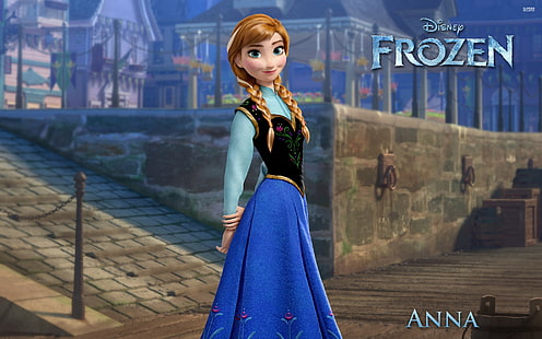 Disney Dondurulmuş Anna vektör, Prenses Anna, Dondurulmuş (film), filmler, HD masaüstü duvar kağıdı HD wallpaper