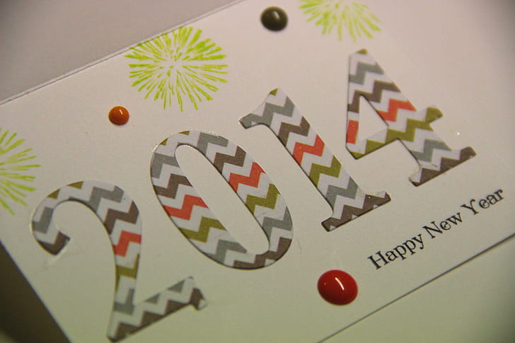Happy 2014 Card, 2014, card, new year card, HD wallpaper