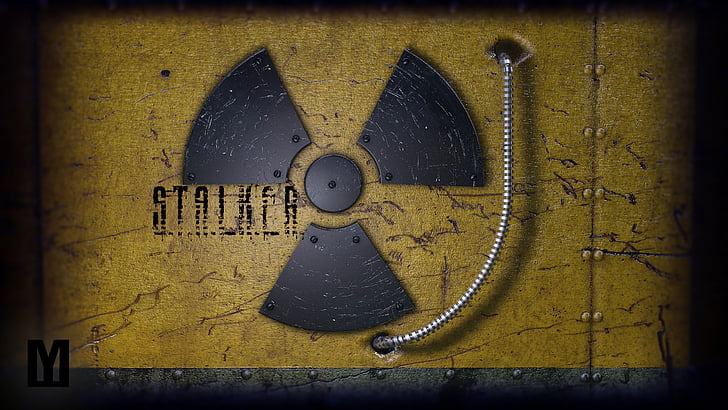 metal, radiation, sign, stalker, HD wallpaper