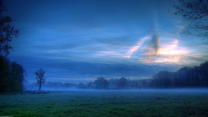 naturaleza, paisaje, cielo, niebla, nubes, Fondo de pantalla HD