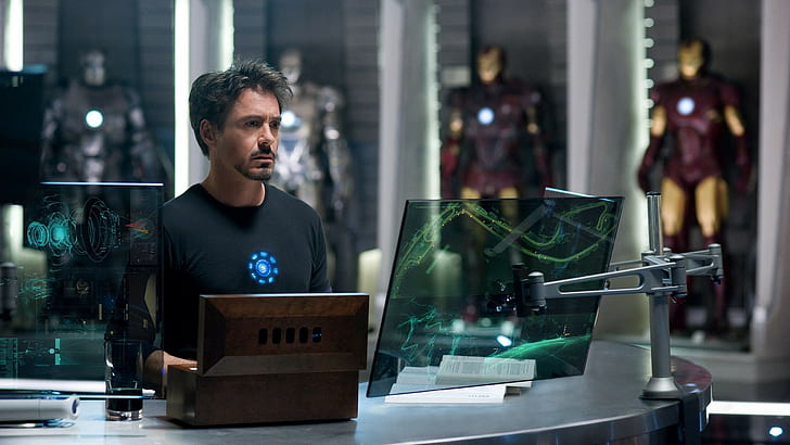 Robert Downey Jr, Iron Man, Robert Downey Jr., Tony Stark, Fondo de pantalla HD