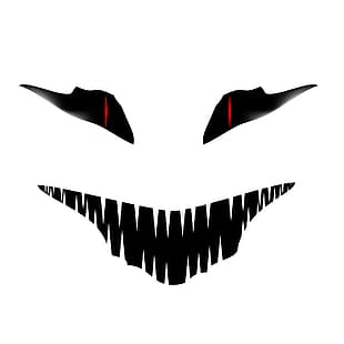 branco, escuro, rosto assustador, vermelho, avatar, sorridente, olhos, HD papel de parede HD wallpaper