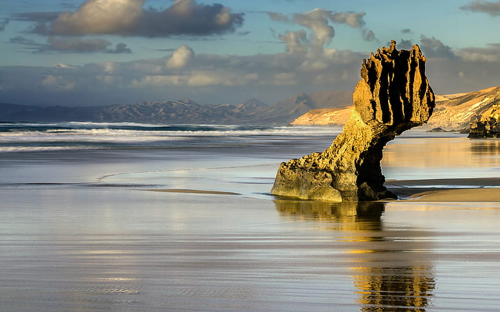 락 스톤 비치 HD, 자연, 해변, 바위, 돌, HD 배경 화면