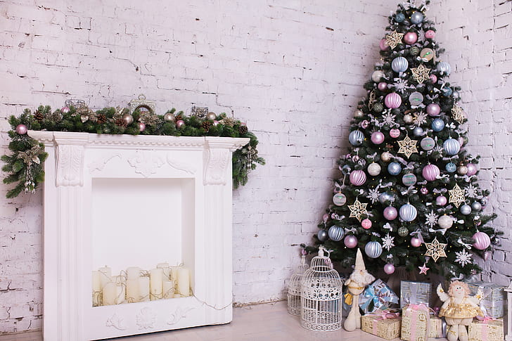 装飾 部屋 おもちゃ 木 新年 クリスマス 白 デザイン 木 青 ピンク メリークリスマス クリスマス インテリア Hdデスクトップの壁紙 Wallpaperbetter