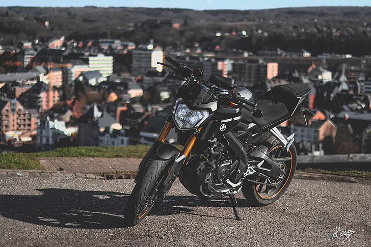 Yamaha, motocicleta, profundidade de campo, HD papel de parede