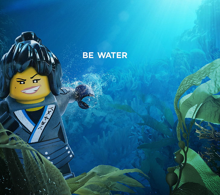 Филмът Lego Ninjago, Nya, Be Water, 2017, HD тапет