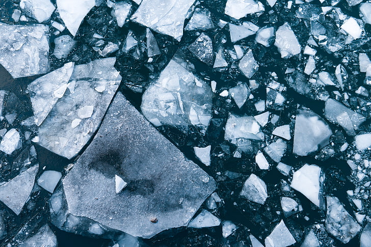 fotografi gunung es, es, es terapung, air, Wallpaper HD