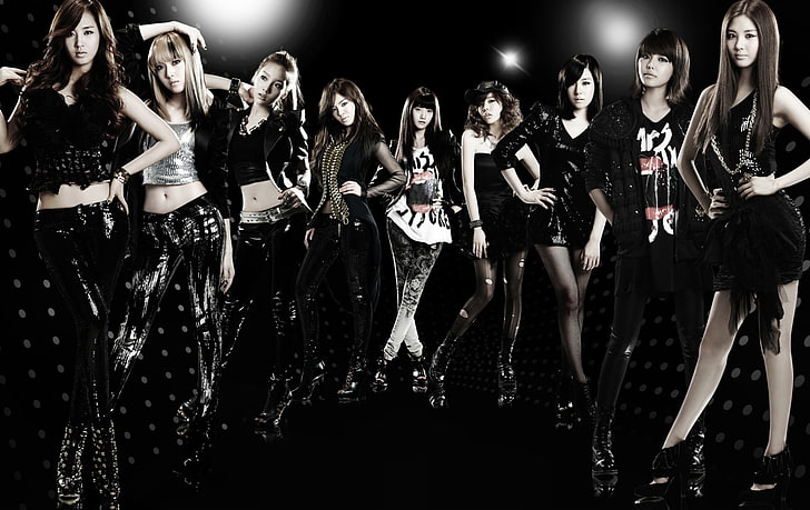 черные темные девушки поколения snsd groups знаменитости корейские Art Black HD Art, черные, темные, знаменитости, корейские, группы, Girls Generation SNSD, HD обои