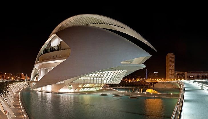 weißes Betongebäude, Primus Valencia, Valencia, Spanien, Architektur, HD-Hintergrundbild