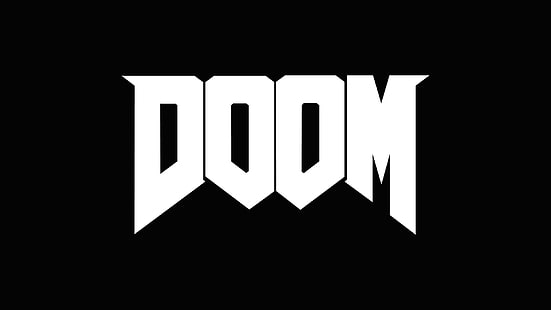 Doom text, Doom (game), video games, first-person shooter, HD wallpaper HD wallpaper