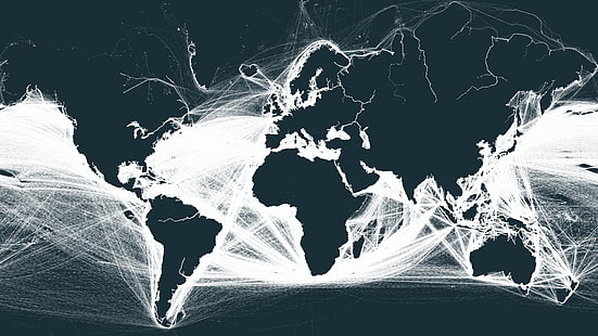 mapa mundial, mapa, continentes, envío, Fondo de pantalla HD HD wallpaper