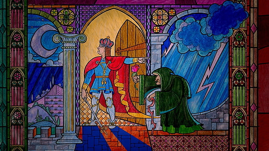 movies disney beauty and the beast stained glass 1920x1080  Entertainment Movies HD Art , movies, disney, HD wallpaper HD wallpaper