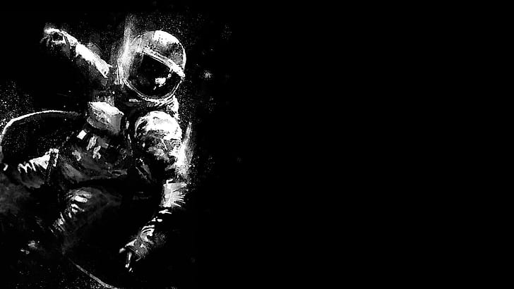 background, the suit, costume, weightlessness, astronaut, HD wallpaper
