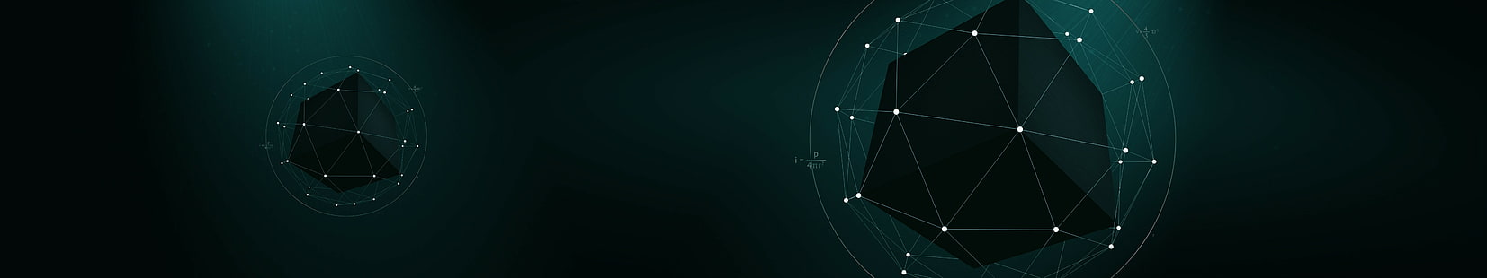 цифров тапет на звездно съзвездие, илюстрация на черен куб, множество дисплеи, резюме, HD тапет HD wallpaper