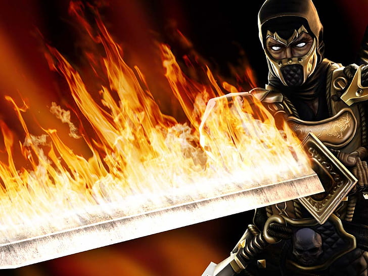 entertainment fight scorpion Video Games Mortal Kombat HD Art , Space, Entertainment, fight, Video Games, HD wallpaper