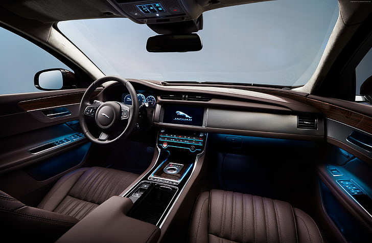 Jaguar XFL, intérieur, Auto China 2016, salon automobile de Pékin 2016, berline d'affaires, Fond d'écran HD