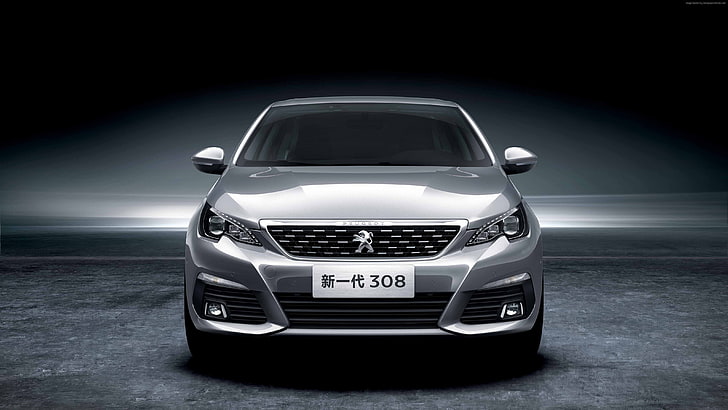 Auto China 2016, sedan, Peking Motor Show 2016, grå, Peugeot 308 Sedan, HD tapet